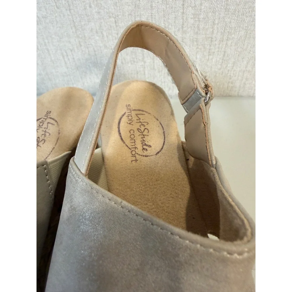 Life Stride Wedge Sandals Women's 7‎ Slingback 3